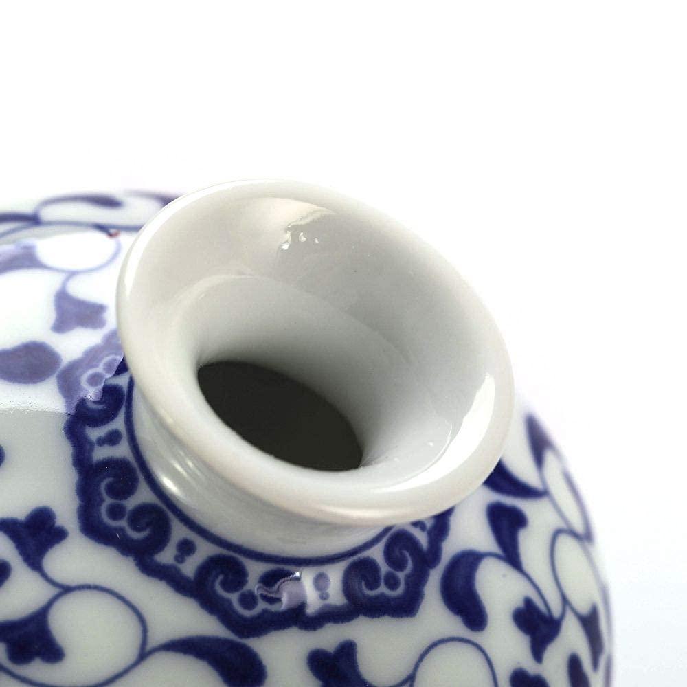 Blue and White Vase Set of 3, Cute Ceramic Bud vase in Bulk for Farmhouse Table Centerpiece Mini Vintage Vase for Rustic Wedding Decorations, Home Table Flower Decor