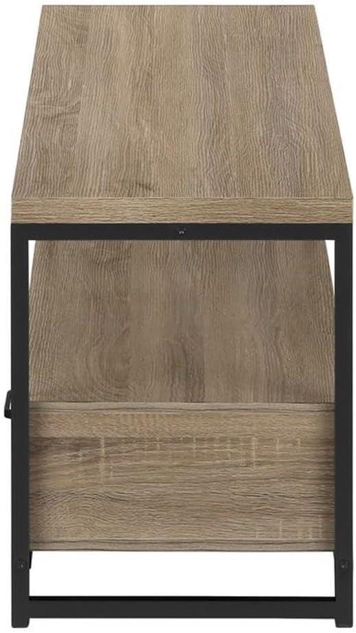 Monarch Specialties Tv Stand 48 Inch Console Media Entertainment Center Storage Drawers Laminate Metal Brown Black Contemporary Modern