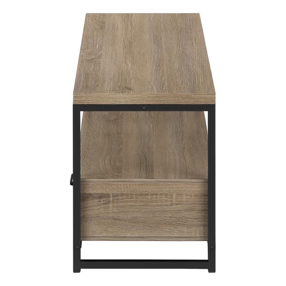 Monarch Specialties Tv Stand 48 Inch Console Media Entertainment Center Storage Drawers Laminate Metal Brown Black Contemporary Modern