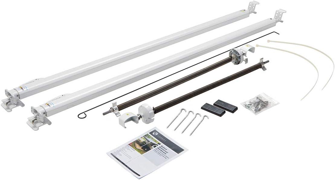 White Manual Patio Awning Hardware Kit with Pull Wand