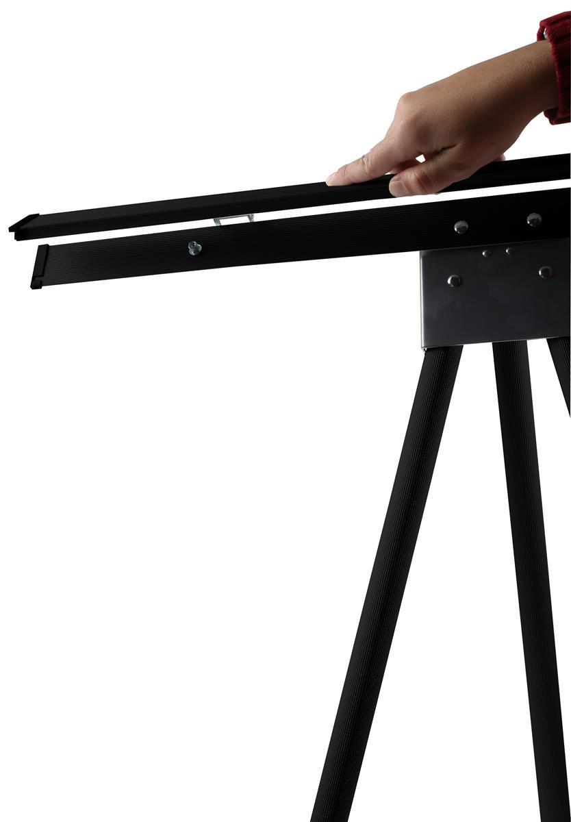 Floor Easel for Art or Display, Adjustable Height, with 36" x 48" Snap Frame (Black Aluminum) (EASSF3648B)