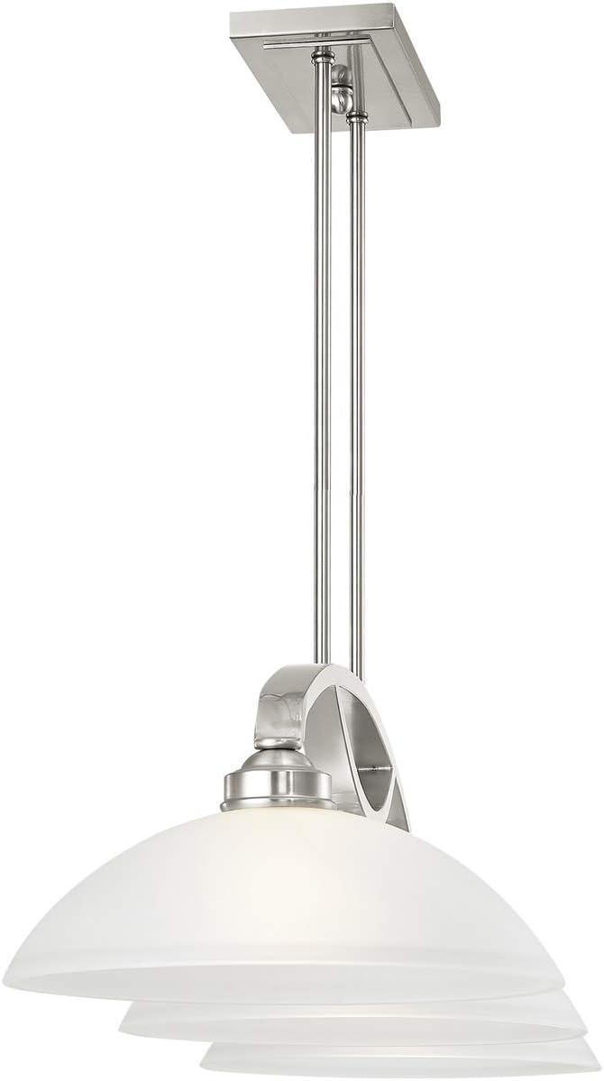 Somerset Sleek 50'' Brushed Nickel Linear Island Light with Satin Glass