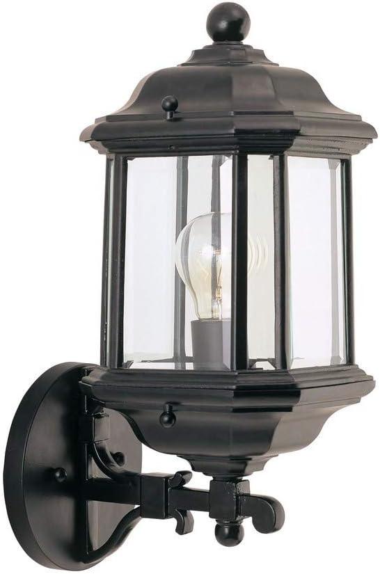 Kent Black Bronze Outdoor Wall Lantern with Clear Glass