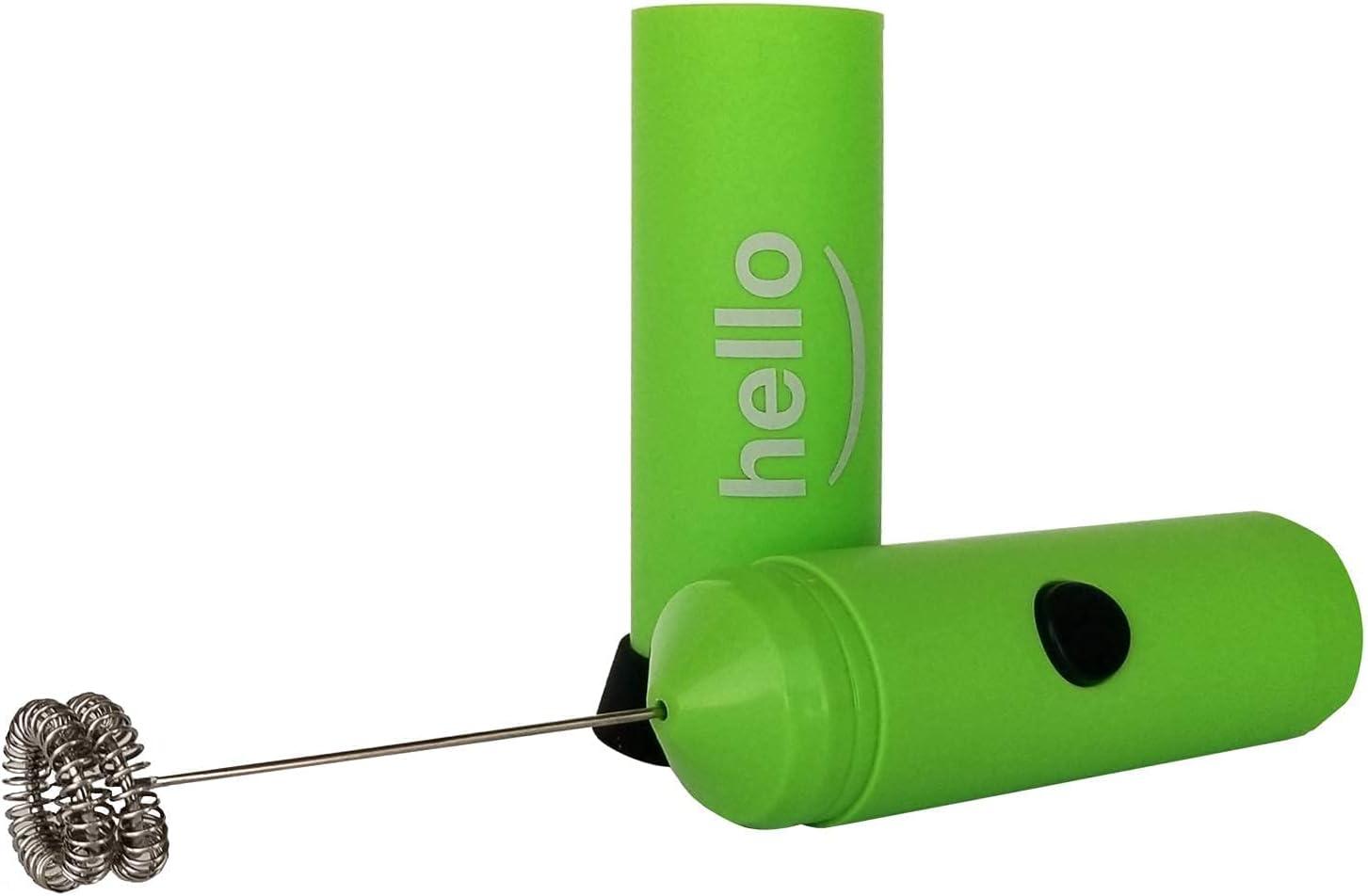 MatchaDNA Milk Frother Hello Double Whisk Head, Handheld Battery Operated Electric