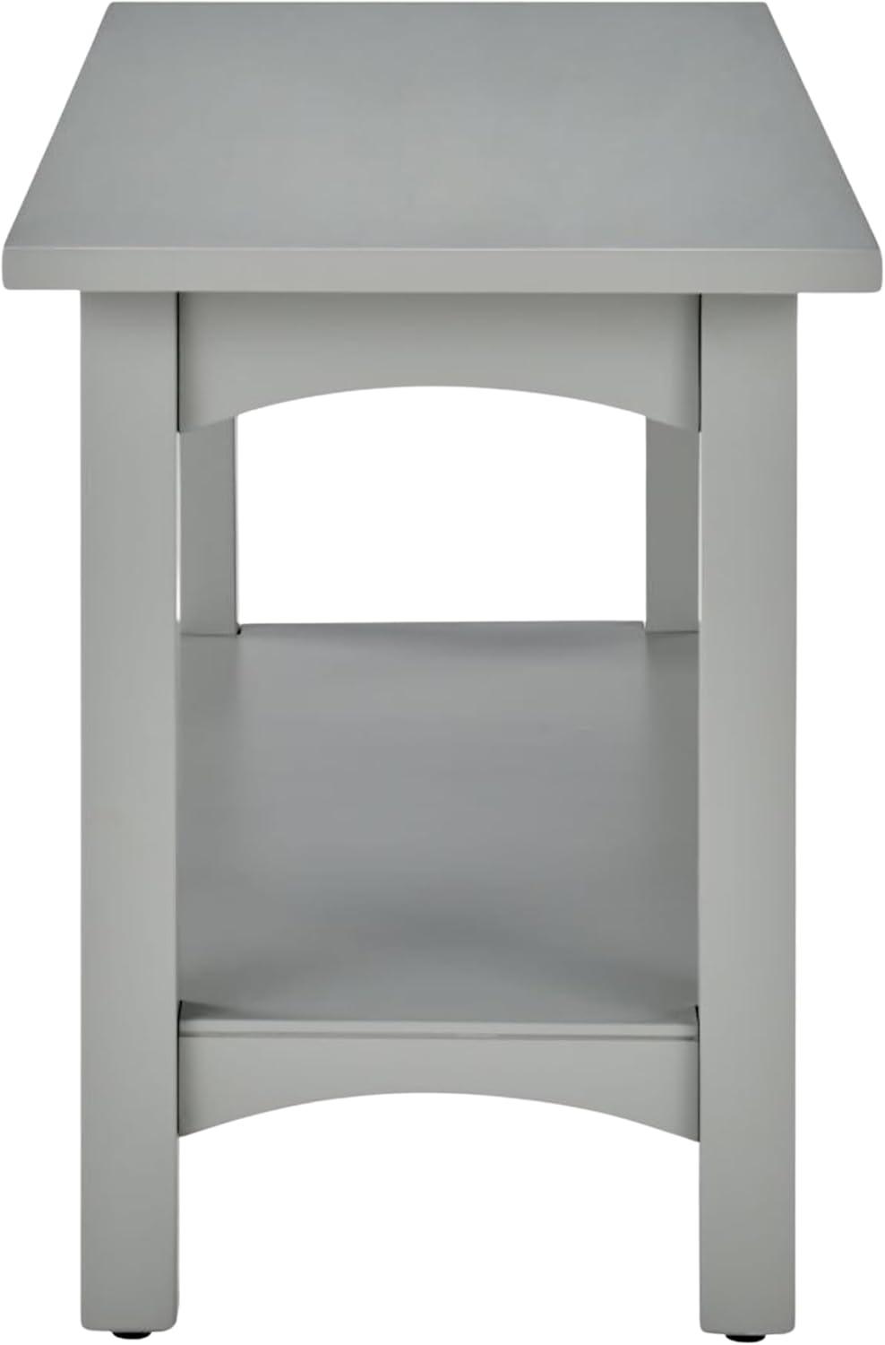 Alaterre Craftsbury 36 in. Sturdy Pine Wood Entryway Bench, Open Design Accent Furniture, Gray