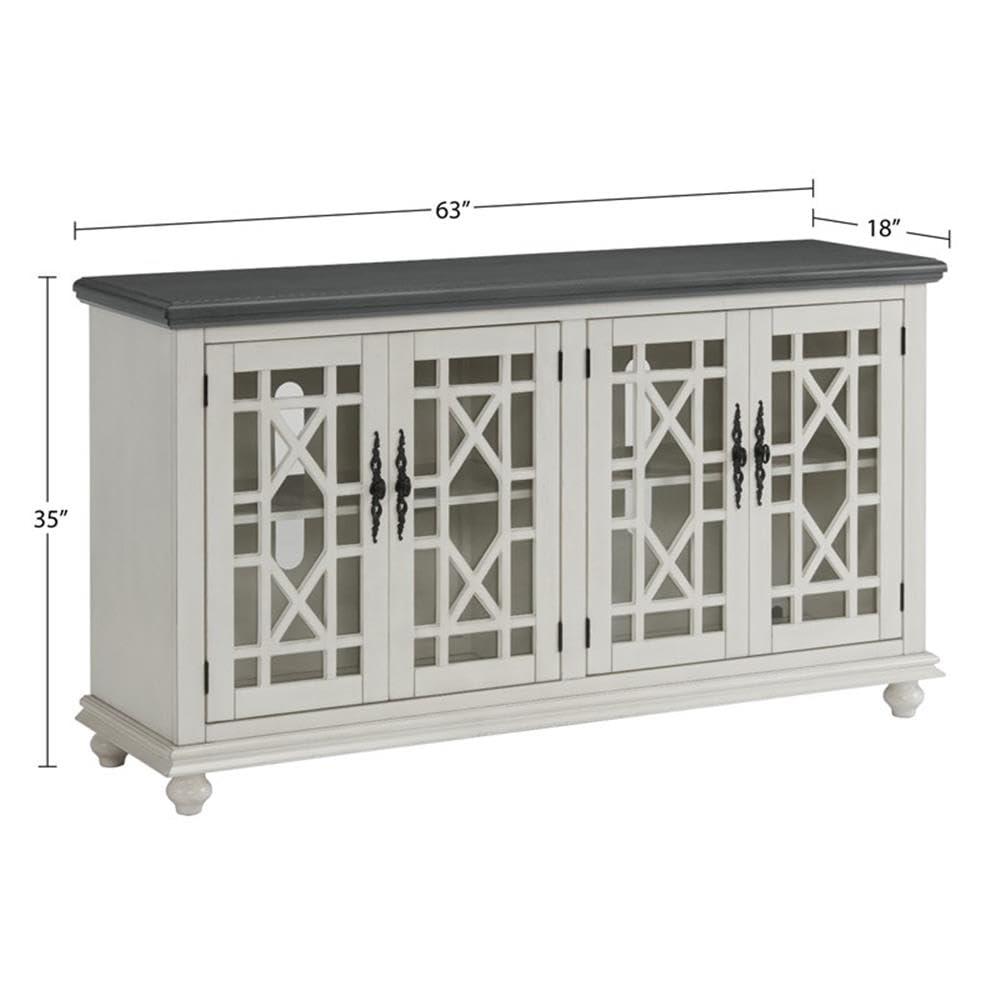 Martin Svensson Home Elegant 63" TV Stand Gray and White