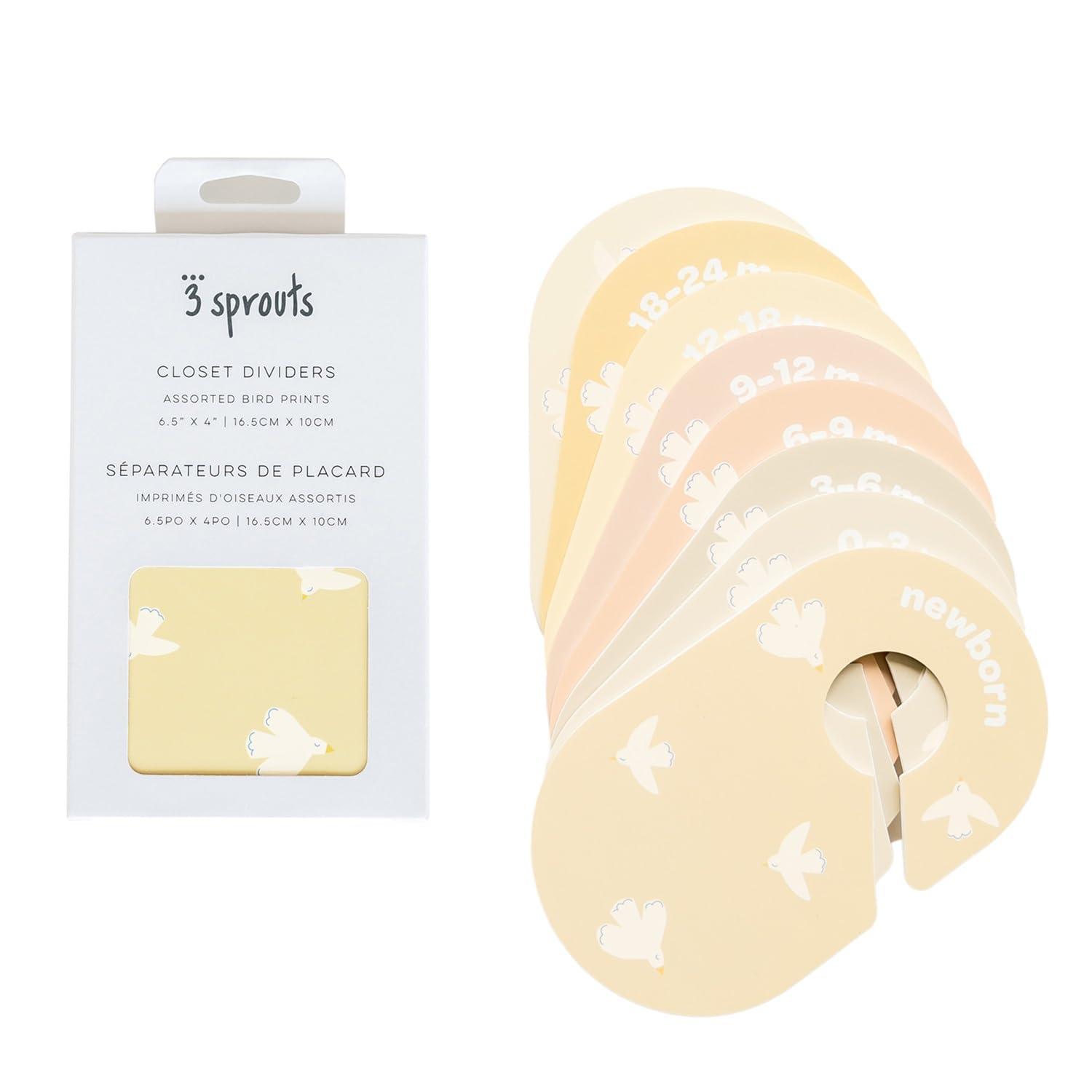 3 Sprouts Baby Closet Dividers (Newborn to 24 Months) – Set of 8 - Bird