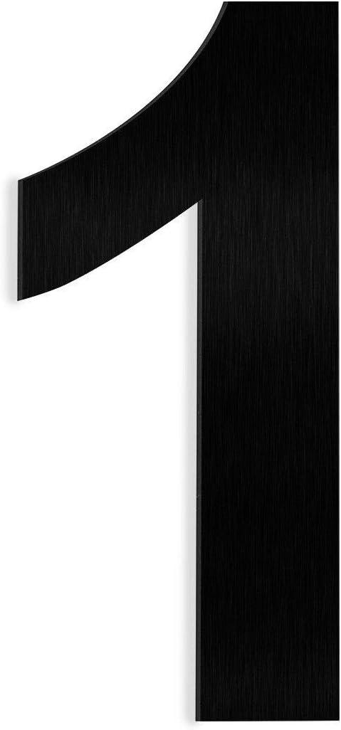 Barton Barton 6-Inch Floating Mount Steel House Number for Address Sign (Black)