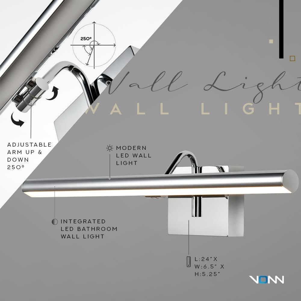 Procyon 24-in Integrated LED ETL Certified Bathroom Wall Lighting Fixture