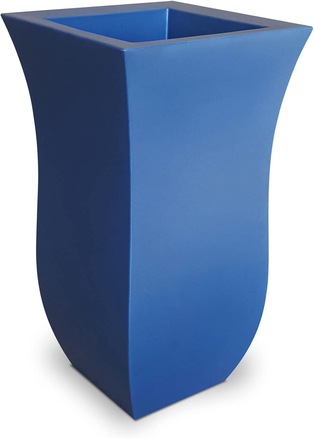 Mayne Valencia 30" x 16" x 16" Tall Polyethylene Planter - Neptune Blue