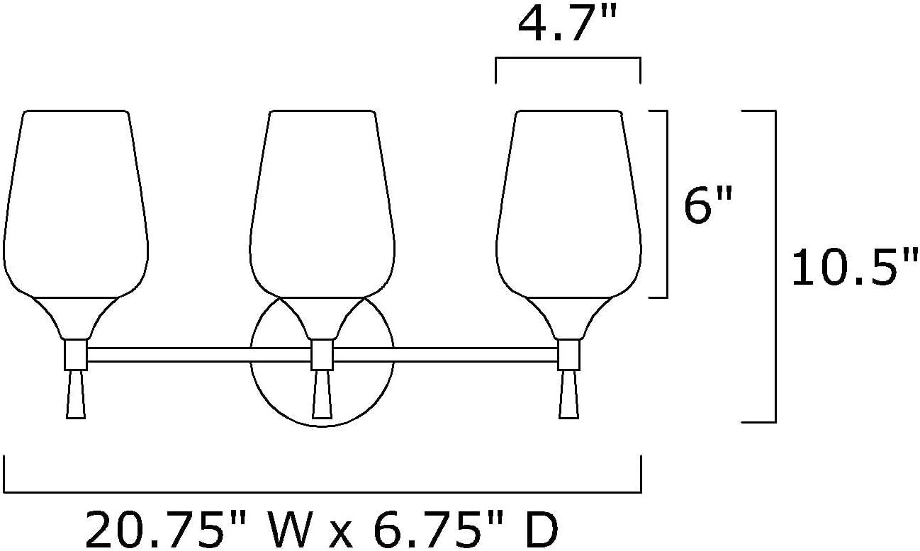 Edvivi 3-Light Vanity Lights, Modern Brushed Nickel with Clear Glass Shade Bathroom Light Fixtures, Wall Light for Mirrors, Bedroom, Living Room, Hallway
