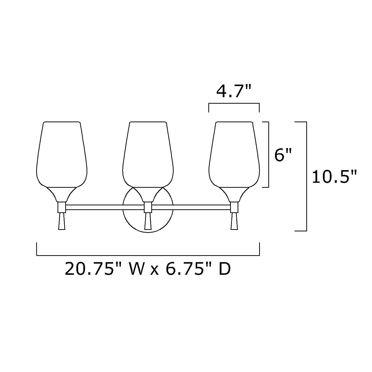 Edvivi 3-Light Vanity Lights, Modern Brushed Nickel with Clear Glass Shade Bathroom Light Fixtures, Wall Light for Mirrors, Bedroom, Living Room, Hallway