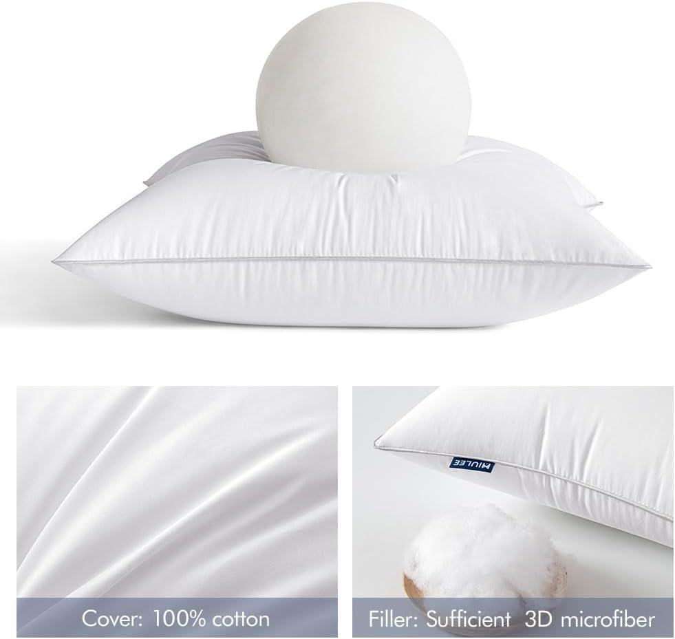 26'' White Cotton and Polyester Pillow Inserts Set of 2