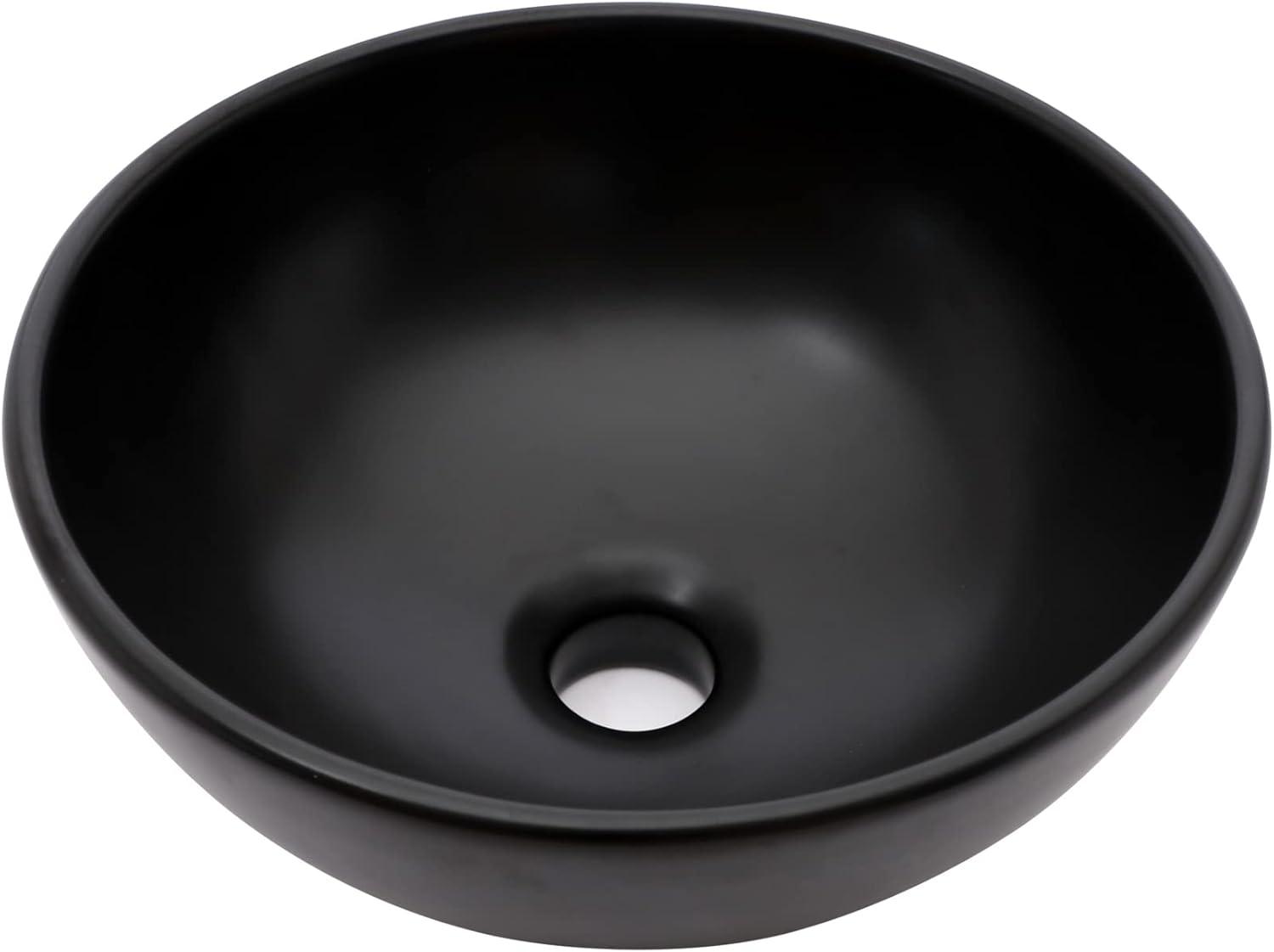 16 in. x 13 in. Porcelain Vessel Sink Egg Shape Bathroom Ceramic Oval Vanity Art Basin Modern in White