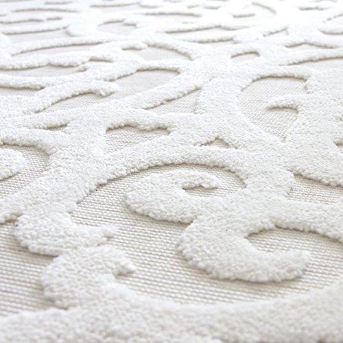 Orian Boucle Seaborn 5'2" X 7'6" Natural Damask High Low Outdoor Rug