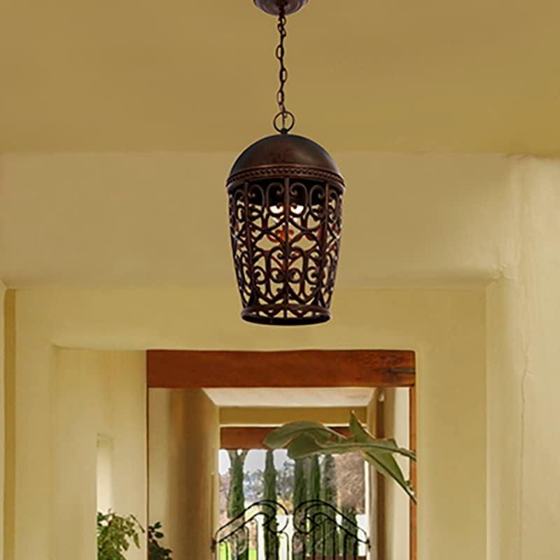 Amherst Burnt Umber Aluminum 10" Outdoor Hanging Lantern