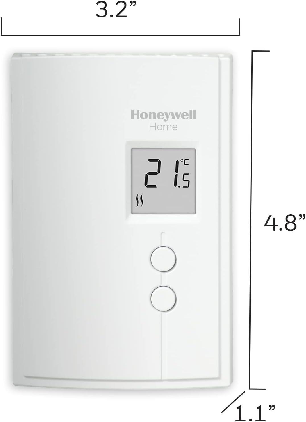 Honeywell Digital Non-Programmable Line Volt Thermostat for Electric Heat, White