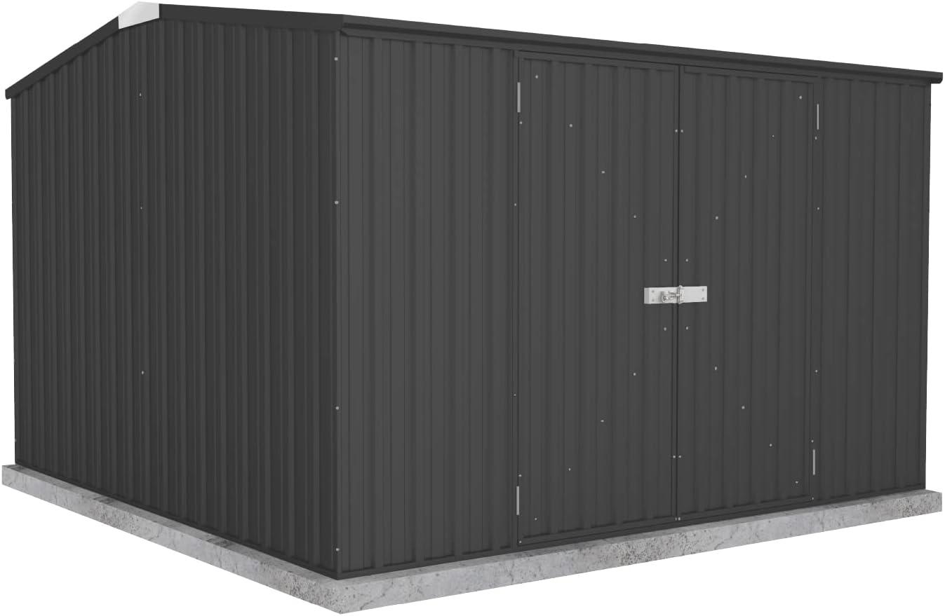 Absco AB1005 10 x 10 ft. Premier Metal Storage Shed - Monument Gray