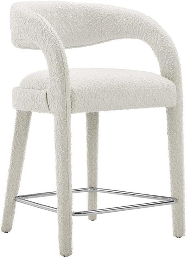 Modway Pinnacle Boucle Upholstered Counter Stool Set of Two