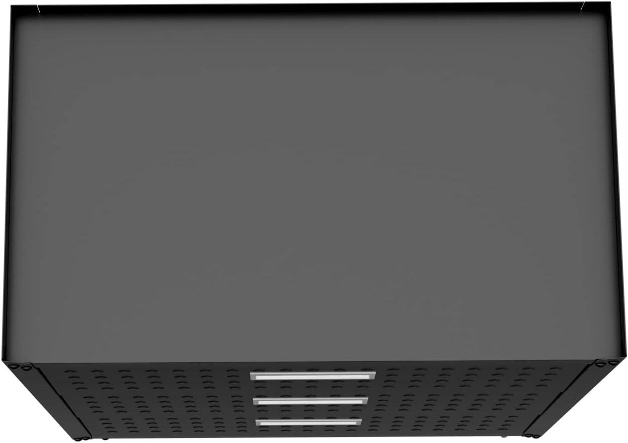 Fortress Textured Metal 31.5" Garage Mobile Chest with 3 Full Extension Drawers y