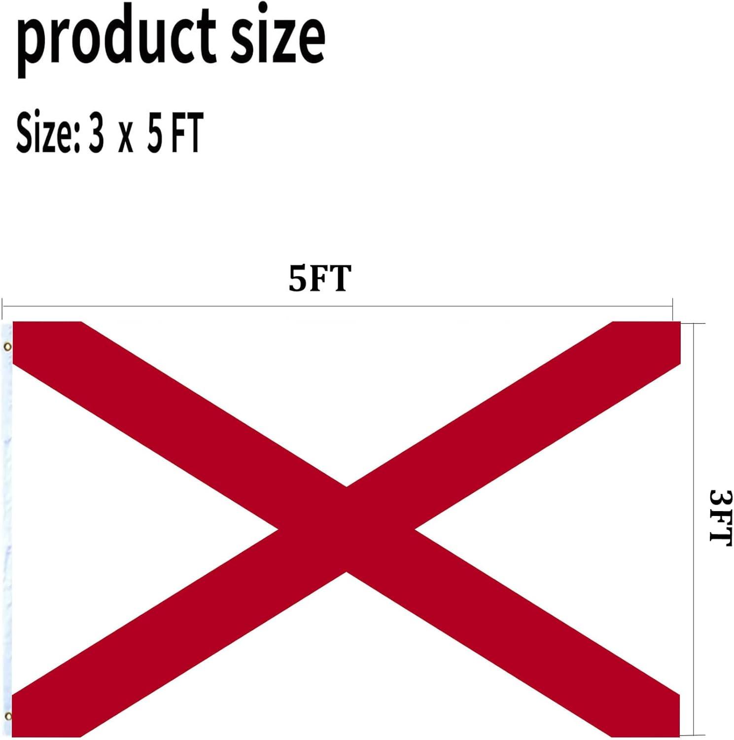 New York State Flag Double Sided 3x5 ft, Heavy Duty 3 Ply Durable Polyester, NY Flag with Vibrant Print/4 Rows Hemming/Brass Grommets