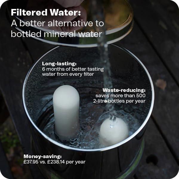 British Berkefeld Stainless Steel 6 Liter Gravity Water Filter System