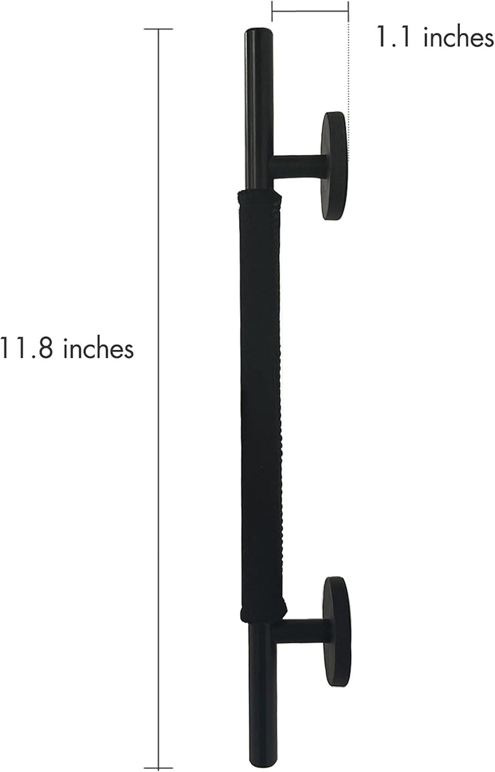 Magnetic Refrigerator Door Handle with Cover, Fridge Pull Handle Replacement Keep Appliance Clean from Fingerprints Liquid Oil Food Stain for Metal Machine Door - 1Pack Black