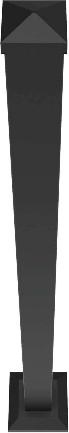 Matte Black Aluminum 4-ft Deck Post with Trim