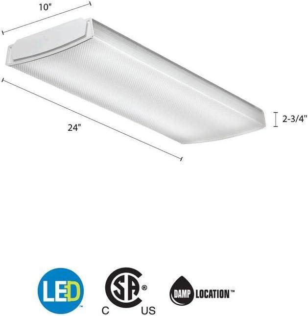 Lithonia Lighting LBL2 LP835 LED Wraparound 2-Foot Ceiling Light in White