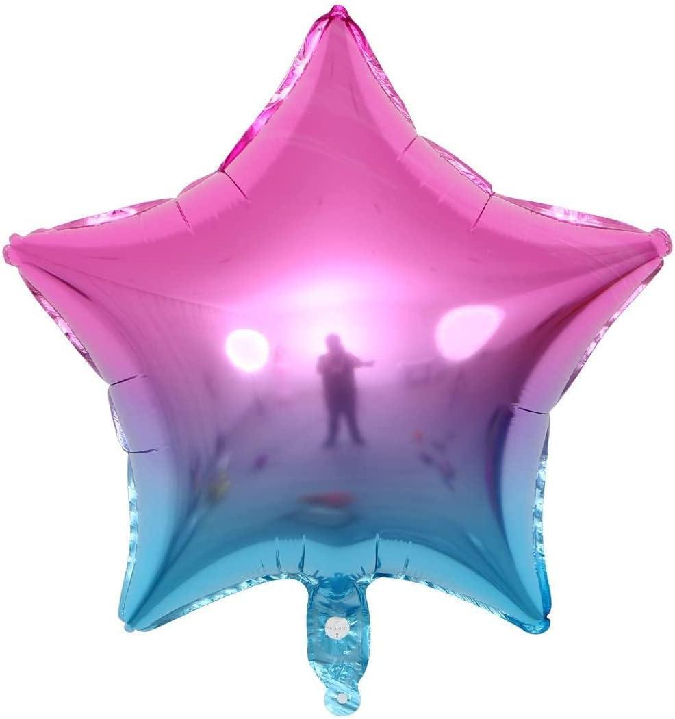 18 Assorted Gradient Color Star Shaped Balloons 6 Kinds of Rainbow Party Foil Balloons,Foil Balloon for Party Decoration.(Mixed, 18inch)…
