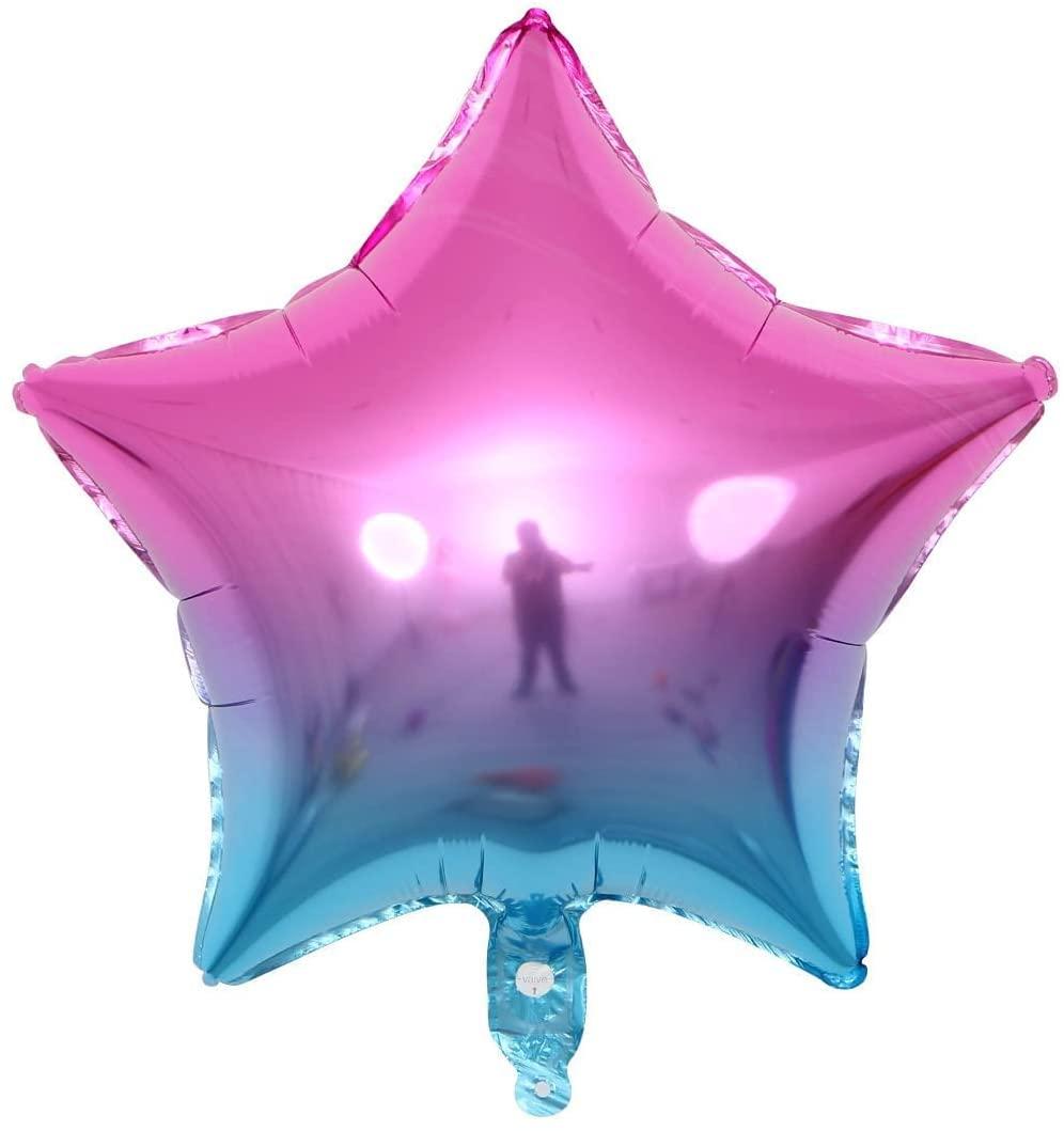 18 Assorted Gradient Color Star Shaped Balloons 6 Kinds of Rainbow Party Foil Balloons,Foil Balloon for Party Decoration.(Mixed, 18inch)…