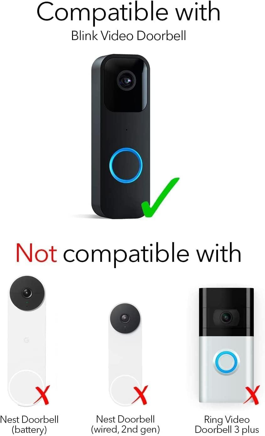 Wasserstein Wireless Doorbell Chime - Compatible with Blink Video Doorbell (1-Pack, Black)