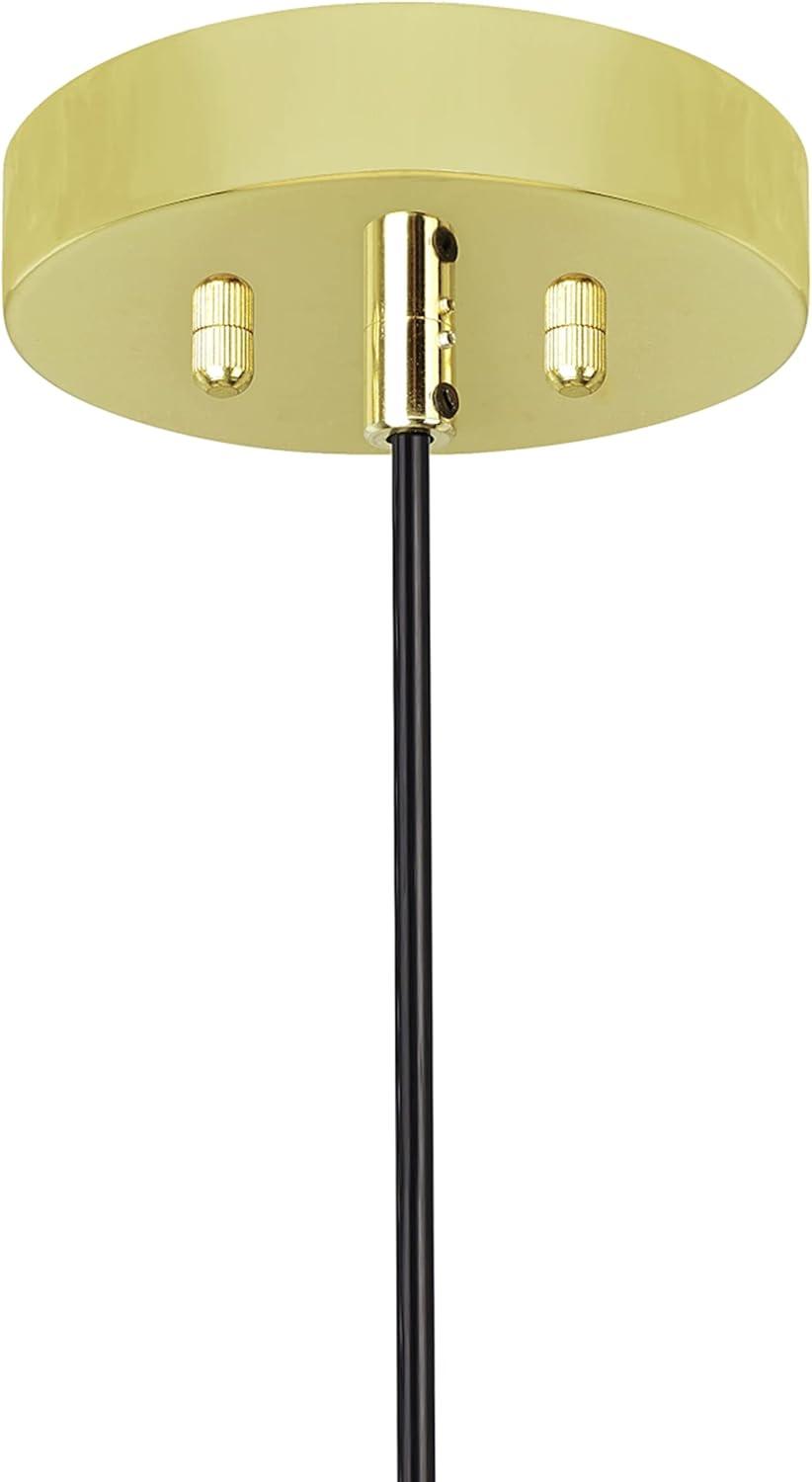 Aspen Creative 61122-11, One-Light Hanging Mini Pendant Ceiling Light, Transitional Design in Polished Brass Finish, 4-1/2" Wide