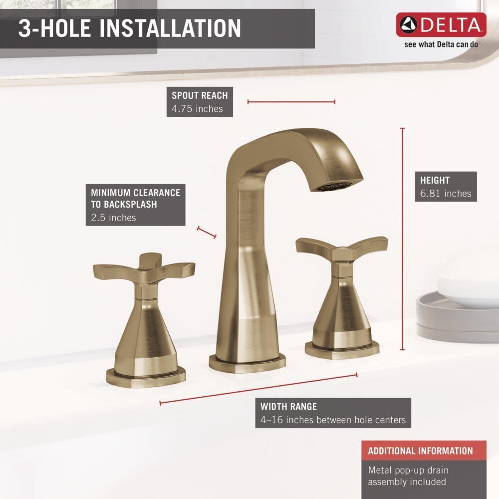 Stryke Widespread Bathroom Faucet with Drain Assembly