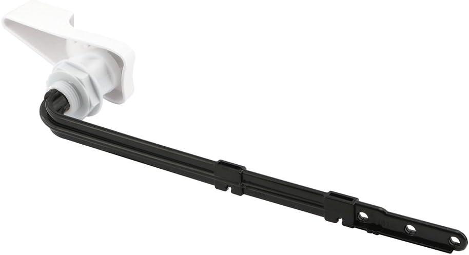 Toilet Tank Lever, Adjustable, Plastic, White Handle, Fits Fluidmaster Sure-Fit (Single Pack)