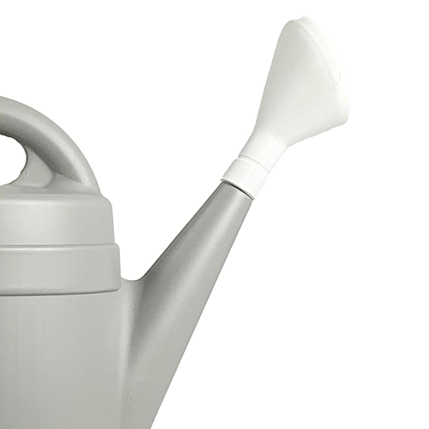 The HC Companies 2 Gallon Plant Watering Can with Large Mouth Feature and Ergonomic Design for Patio, Lawn, and Gardening Essentials, Gray