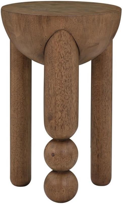 Morse Cognac Wood Accent Table