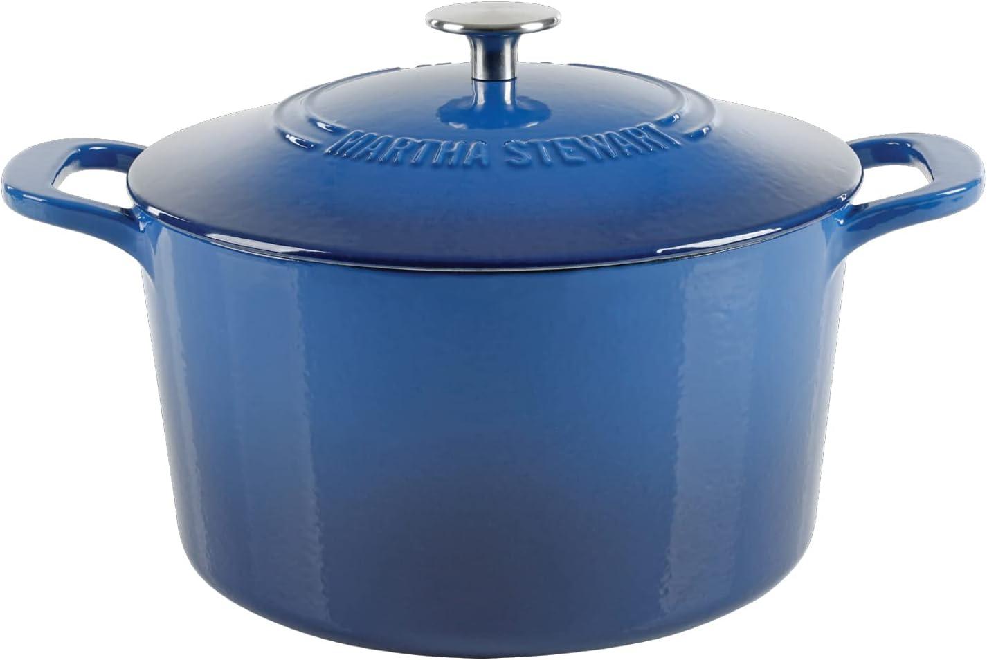 Classic Blue 7-Quart Enameled Cast Iron Dutch Oven