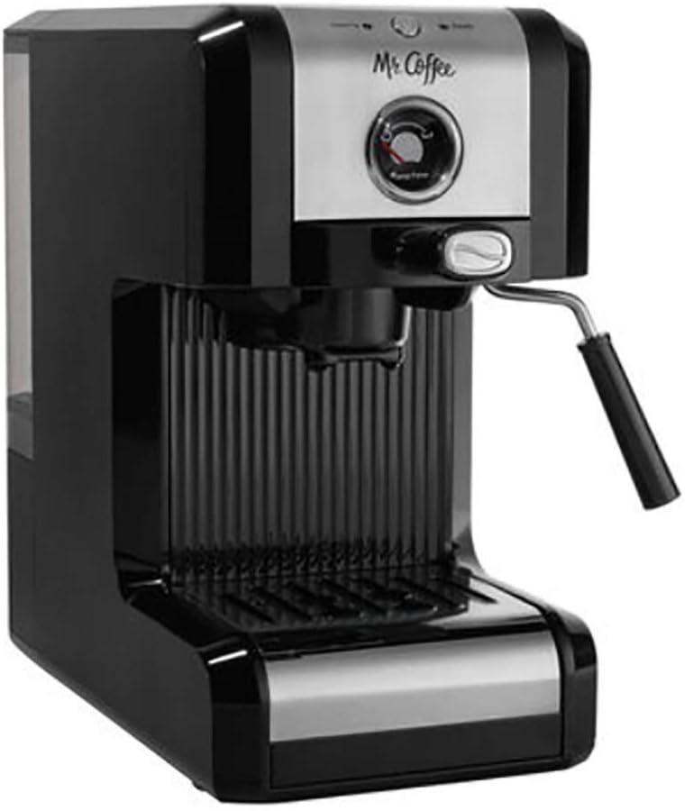 Matte Black 6-Cup Pump Espresso Machine with Steam Wand