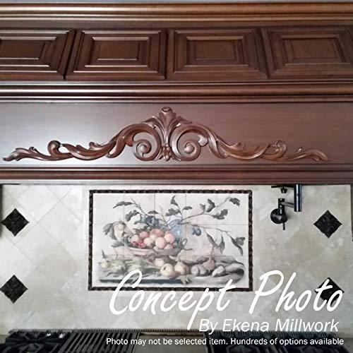 Ekena Millwork ROS03X03X00DGMA-CASE-4 Small Dogwood Flower Square Rosette, 3"W x 3"H x 5/8"P, Maple, 4 Pack