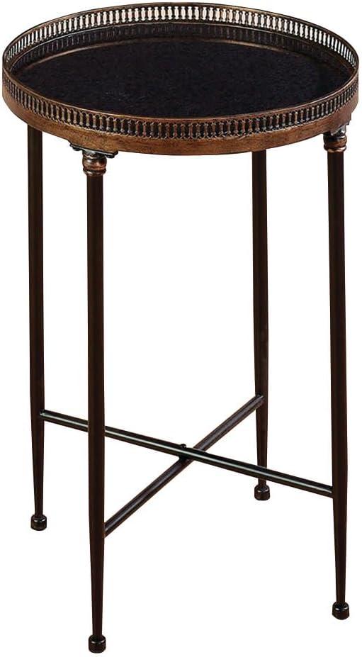 Traditional Iron Accent Table Black - Olivia & May