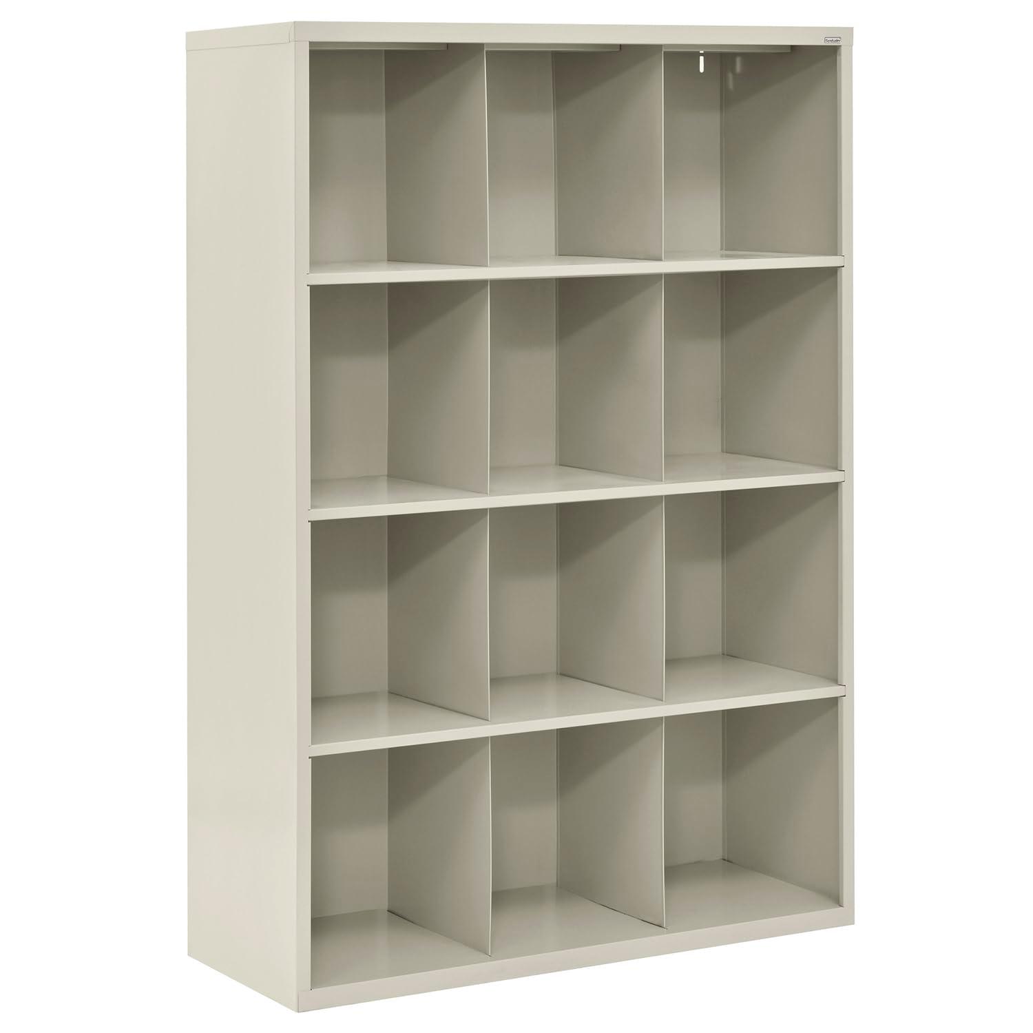 Putty 66" Freestanding Steel Office Storage Cabinet with Adjustable Shelving