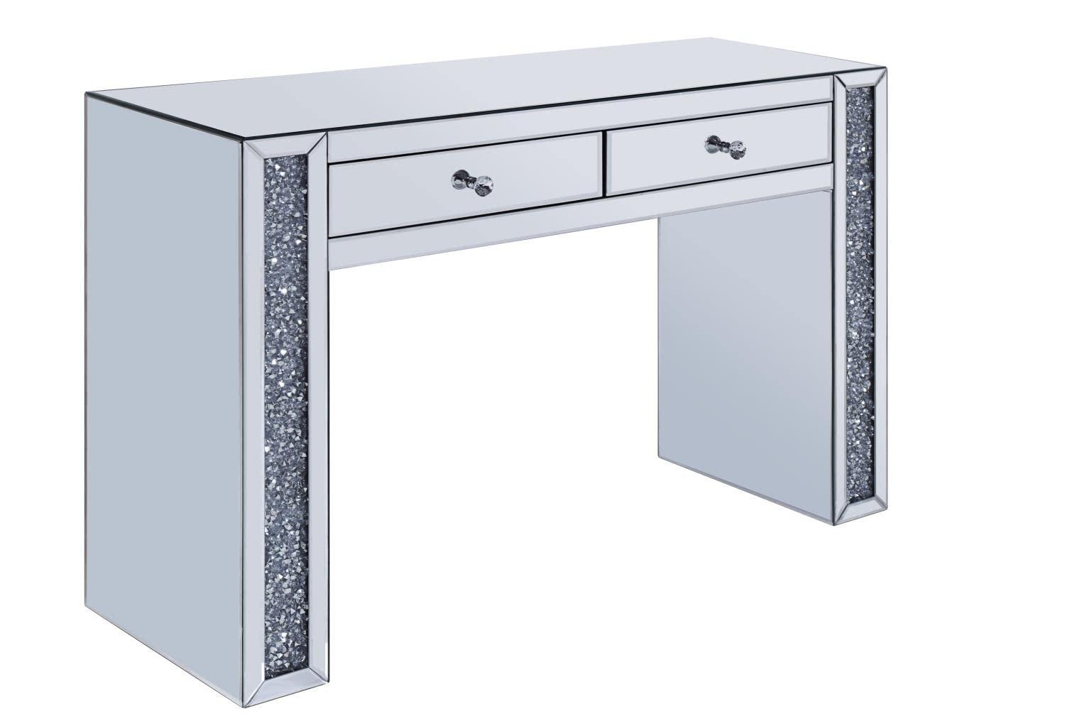 Acme Noralie 1 Piece Vanity Desk Table Set, Silver