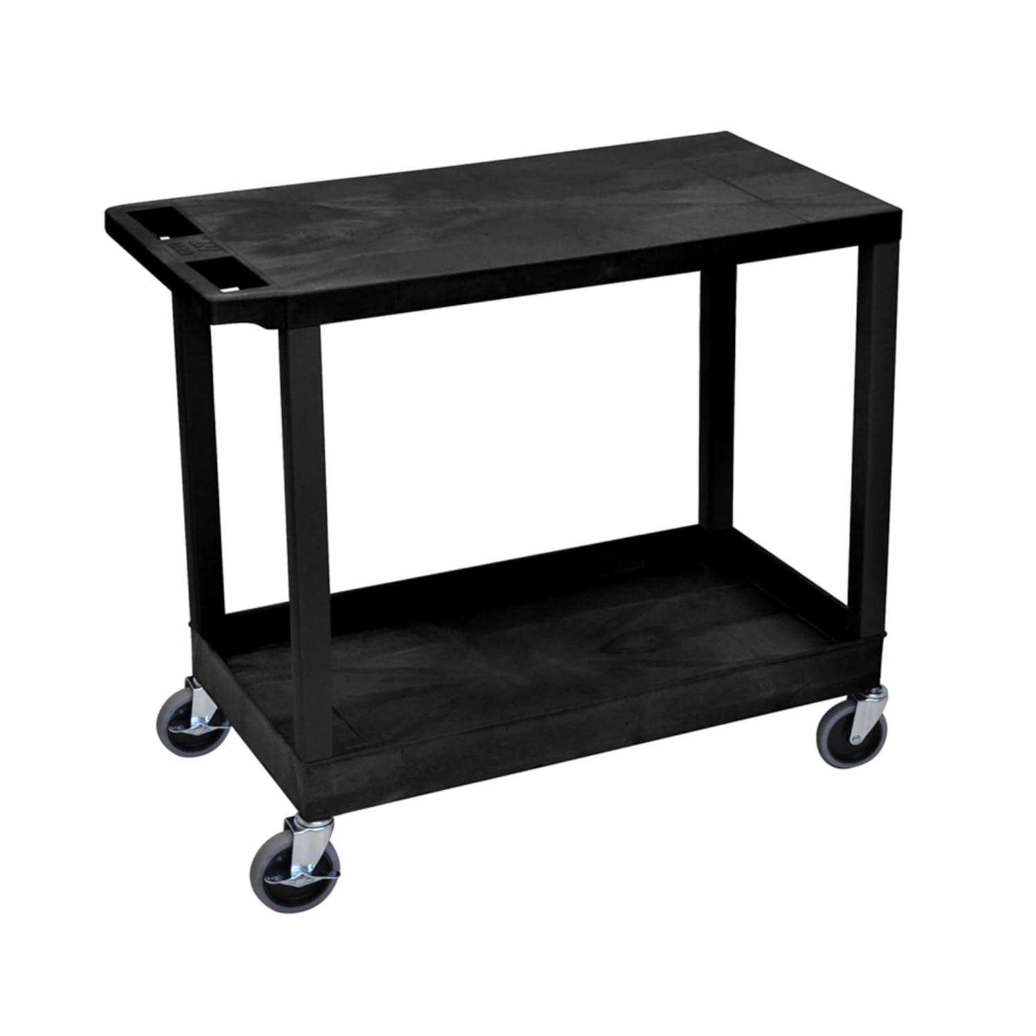 E Series Utility Cart with 1 Tub and 1 Flat Shelves