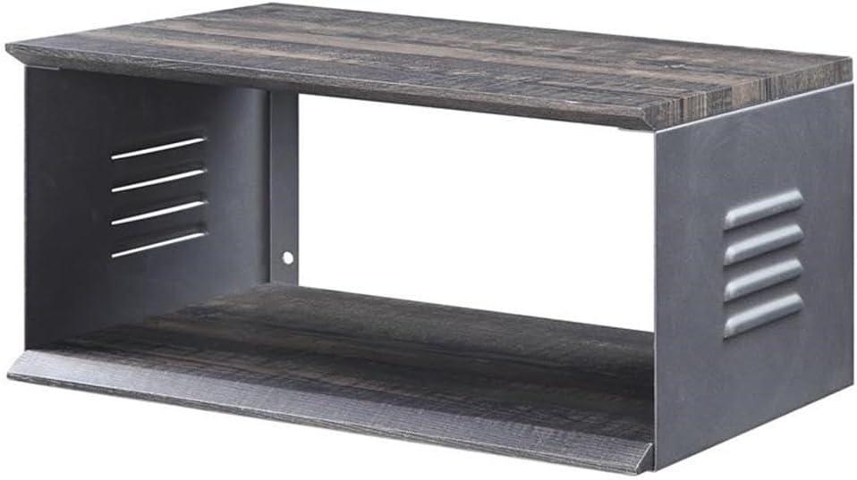 ACME Cargo Accent Table with Caster Wheels in Gunmetal