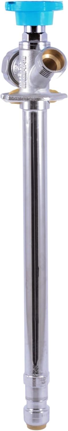 SharkBite 1/2 in. X 10 in. Push-to-Connect X MHT Brass Anti-Siphon Frost Free Sillcock Valve NOB