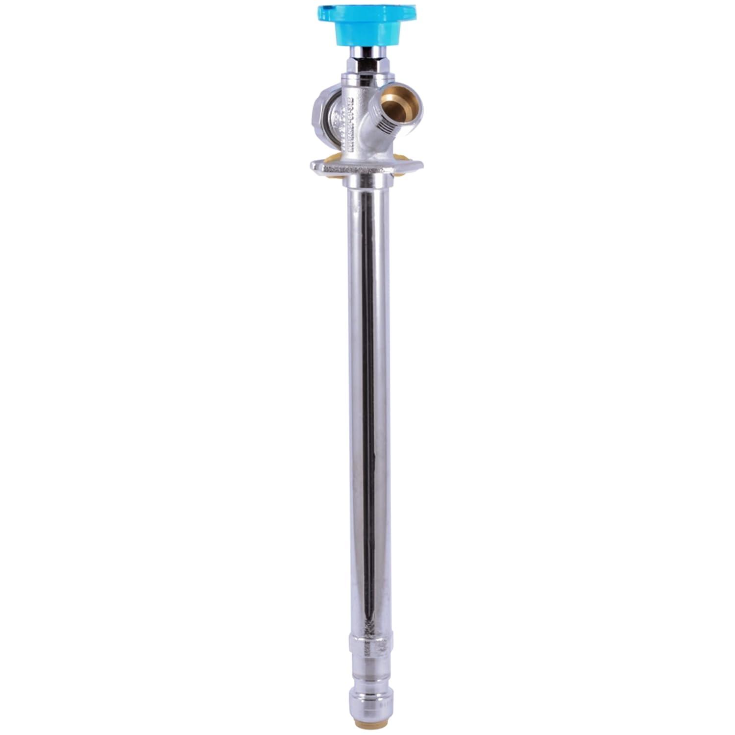 SharkBite 1/2 in. X 10 in. Push-to-Connect X MHT Brass Anti-Siphon Frost Free Sillcock Valve NOB