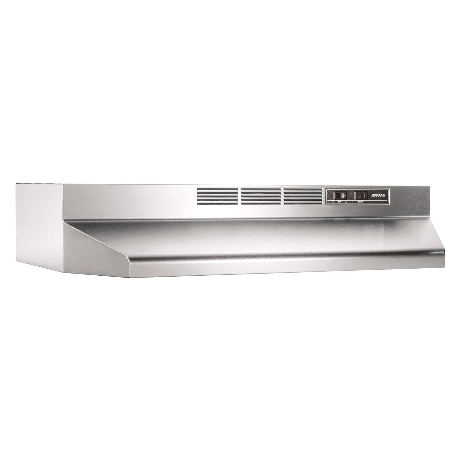 Broan NuTone Broan NuTone 36" Steel 190 CFM Ductless (Non-Vented) Under Cabinet Range Hood with Charcoal Filter 413604