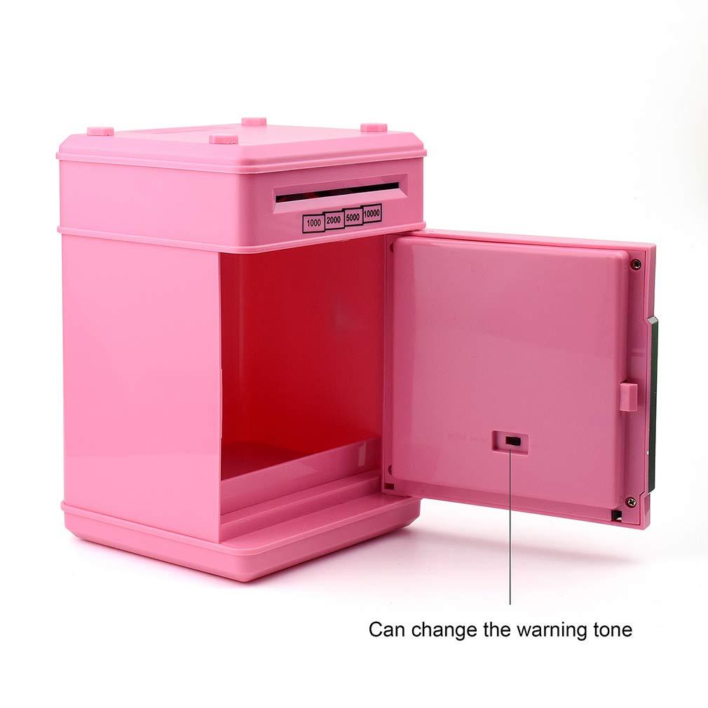 Piggy Bank, Toys for Girls Ages 5-7, 8-10, Electronic ATM Password Cash Coin Can Auto Scroll Paper Money Saving Box Toys for 6 7 8 9 10 11 12 Year Old Girl Christmas Birthday Gifts (Pink)