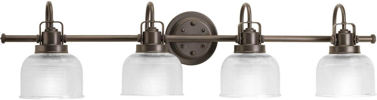 Rosser 4 Light Ribbed Dimmable Vanity Light